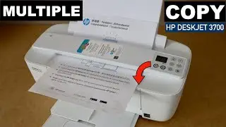 Как скопировать и сделать несколько копий одного документа на принтере HP DeskJet серии 3700?