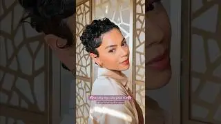 Short curly pixie styling routine! 👀💞 #curlypixie #shortcurlyhair #naturalcurls