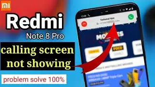 Redmi Note 8 Pro Incoming Call Not Showing Problem Solve | Redmi Note 8 Pro Call Settings