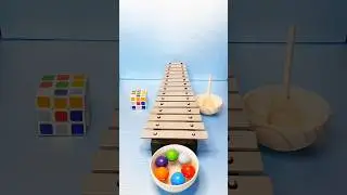 😁👋🎄🌠 Xylophone relaxing video #asmr #marblerun #satisfying