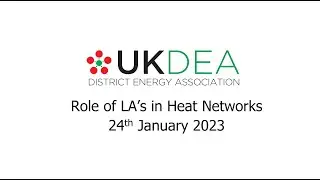 What is the Role of Local Authorities in Heat Networks? - 24th January 2023