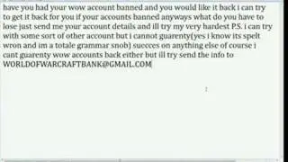 wow account banned