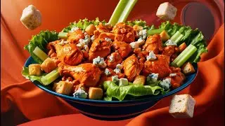 Buffalo Chicken Salad with Blue Cheese Crumbles