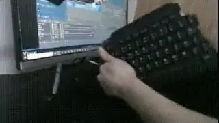 Dressurf Breaks a office keyboard.