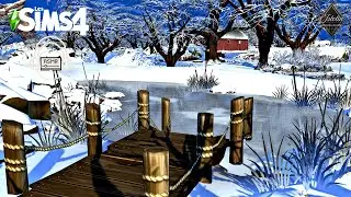 ASMR Sims 4 | Chestnut Ridge sous la neige ❄️ Fin d&rsquo;automne, lac gel&eacute; & ambiance hivernale apaisante