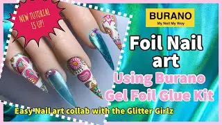 My FAVOURITE NAIL FOIL GLUE!!! Burano Foil gel glue kit| how to apply nail foils the easy way!
