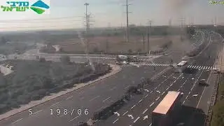 Israeli Traffic Cam Captures Moment of Rocket Impact