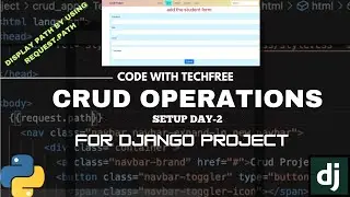 CRUD operations setup in Django project -for beginner(day-3) । function based project Django views .