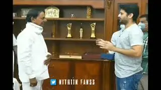 Actor Nithiin With Telangana Chief Minister KCR  FOR inviting Maariage | Nithiin | KCR