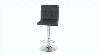 Bellatier Tall Upholstered Swivel Barstool in Black/Chrome D120-130 by Ashley