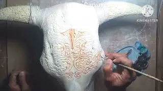 Bull Skull Carving and Decoration4