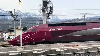 Départ de l’ EUROSTAR 9987 et 9979 ce 24 janvier à 16h52 en gare d’Albertville venant de BSM ……………..