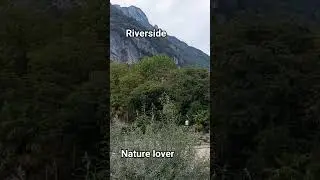Riverside Mountain Italy #river side #mountains #italytravel #shortvideo #youtubeshorts #nature