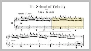 Czerny Op. 299, No. 11 from The School Of Velocity (Rapid independence of each finger)