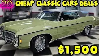 20 BEST CHEAP CLASSIC CAR FINDS! Cheap Old Cars Sale - Ad Link in Video Description on...