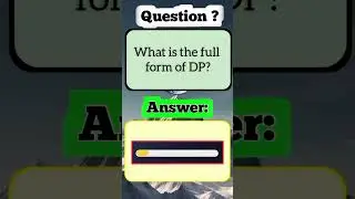 what is the full form of dp? quiz challenge