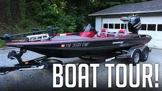 My Boat Tour And How I Set It Up! || 2007 Stratos 200XL Bass Boat Walk-through