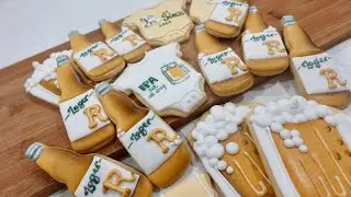 How to Decorate Beer Themed First Birthday Sugar Cookies | How to Price THESE Sugar Cookies Included