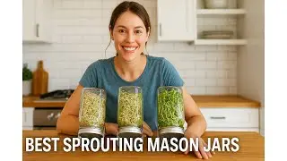 🌱 Best Sprouting Mason Jars | SBMKK Seed Sprouting Jar Kit - 2 Wide Mouth Mason Jars 🌱