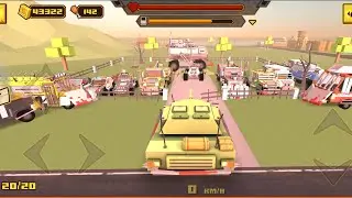 All vehicles in Blockapolypse parked at the graveyard
