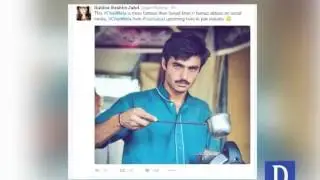 Chai Wala Famous on Social Media : Blue-eyed Pakistani &lsquo;chai wala&rsquo;Peshawar Chowk