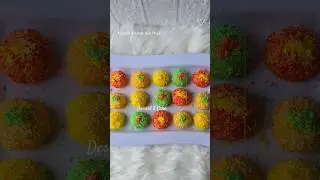 Rainbow Coconut Ladoo🌈- The Cutest Dessert Ever🥰!#shorts #viralshorts