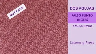 Como tejer el punto falso punto ingles diagonal