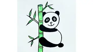Easy Panda drawing for beginners by Letter 'B' | Qute panda drawing for kids | Easy drawing |