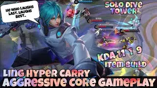Ling Hyper Carry | Super Aggressive Core Build | Mobile Legends