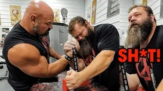 ROBERT OBERST ARMWRESTLES BRIAN SHAW AND REGRETS!