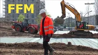 Frankfurt Gro&szlig;baustelle Tunnel Europagarten 2016 FFM - big construction site JBC & Hitachi