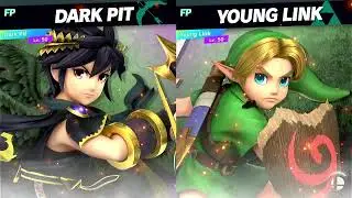 Super Smash Bros Ultimate Amiibo Fights Dark Pit vs the World #22 vs Young Link