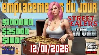 GTA Online - Emplacement des coffres, &eacute;pave, malles, dealers, caches, Gun Van, Tags (12/01/26)