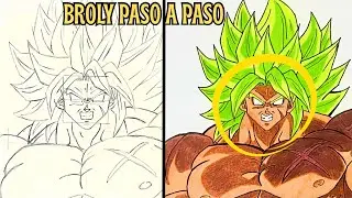 C&oacute;mo dibujar a Broly paso a paso | Boceto, lineart y color | Dragon Ball Super