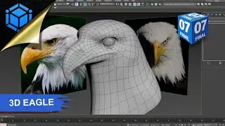 🦅 Como Modelar uma CABEÇA DE ÁGUIA 3D no 3ds Max - (07 de 07)