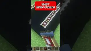 Minecraft: Easy Roller Coaster !!! #shorts