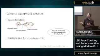 CppCon 2015: Patrik Huber &ldquo;3D Face Tracking and Reconstruction using Modern C++