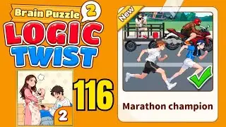Brain puzzle 2 logic twist level 116 solution walkthrough ( marathon champion ) 
