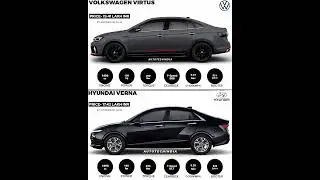 Volkswagen Virtus vs Hyundai Verna #shorts #car #volkswagen #virtus #hyundai #verna