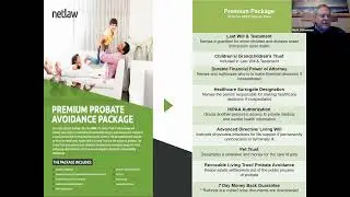Netlaw Zoom Webinar: Exploring the Premium Probate Avoidance Package with Mark Stirneman