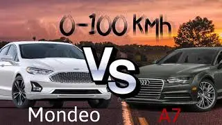 Ford Fusion (mondeo) 2.7 Ecoboost 325 HP VS Audi A7 sportback 55 TFSI 340 HP  0-100 acceleration