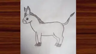 Drawing of Donkey //How to draw donkey in easy way//SRArtandDrawing