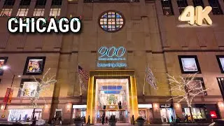 Chicago Christmas Walk 2024 🎄✨ 900 North Michigan Shops on Sunday | December 22, 2024 | 4K Video