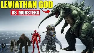 Leviathn Godzilla vs Giant Monsters | 3D Monster Size Comparison 2026