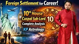 Foreign Settlement for Career | 10th House Cuspal Sub-Lord complete Analysis | KP Astrology