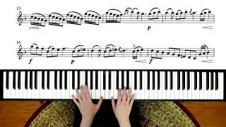 Francesco Maria Veracini - Gigue from Sonata in D minor | Piano accompaniment (violin)