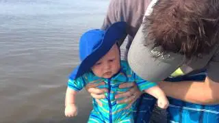 Levi's First Time in the Ocean - Tybee Island June 2014