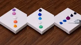 Easy 3 type acrylic painting technique｜How To Paint on mini cavas｜Easy creative art