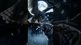 Owl vs Tiger | Night Wildlife Battle in 4K Cinematic Realism