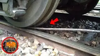 Train vs Metal Rood Experiment OMG 😳 @TrainExperiments